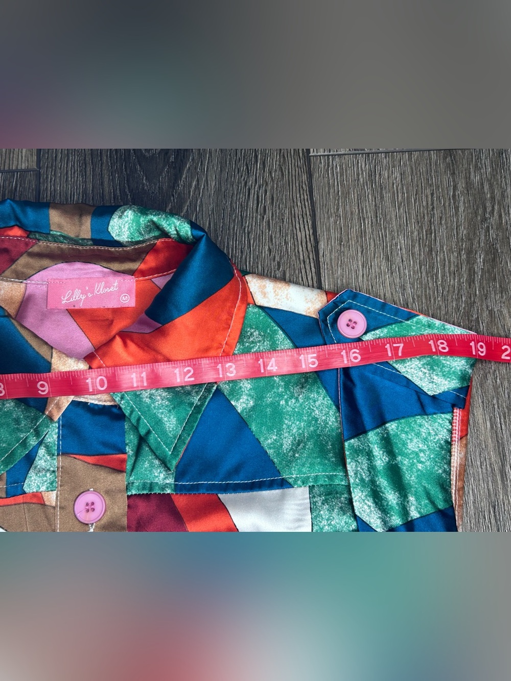 Colorful Abstract Print Wide Leg Jumpsuit Belted Resort Vacation M - Picture 10 of 16